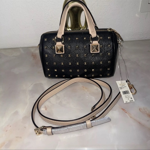 MICHAEL MICHAEL KORS Grayson Small Studded Leather Duffel Crossbody Bag - Picture 5 of 12